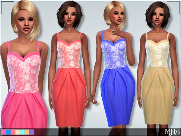 Sims 4 Izabel Dress by Margeh 75 at TSR