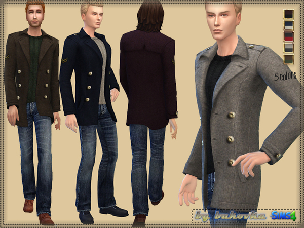 Sims 4 Cashmere Coat by bukovka at TSR