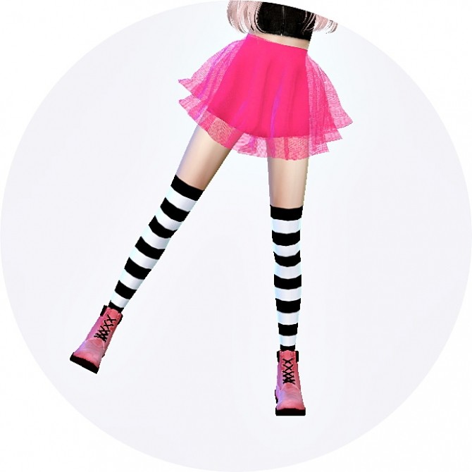 Sims 4 Voluminous ballerina mini skirt v1 at Marigold