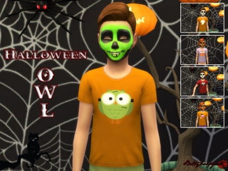 Halloween Owls t-shirts by Bettyboopjade at Sims Artists