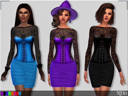 Spooks Dress by Margie at Sims Addictions » Sims 4 Updates