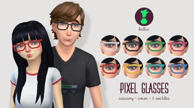 Sims 4 PIXEL GLASSES at Kedluu
