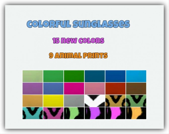 Sims 4 Colorful Sunglasses at Maimouth Sims4