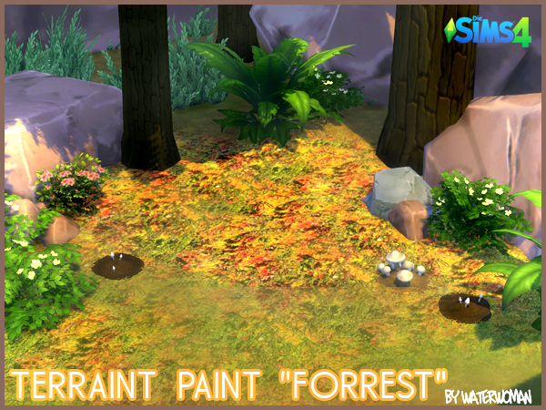 Sims 4 Forrest terrain paints by Waterwoman at Akisima