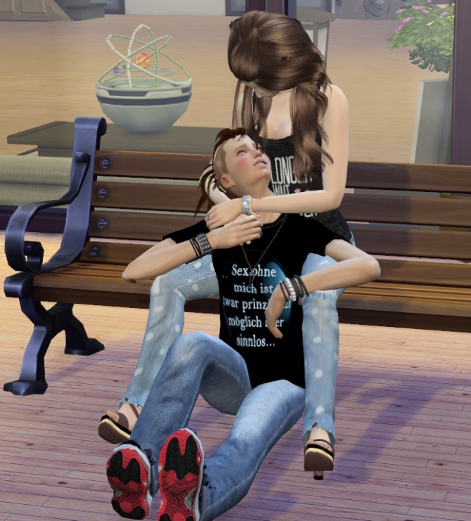 Bench Couple Pose At Chaleara´s Sims 4 Poses Sims 4 Updates