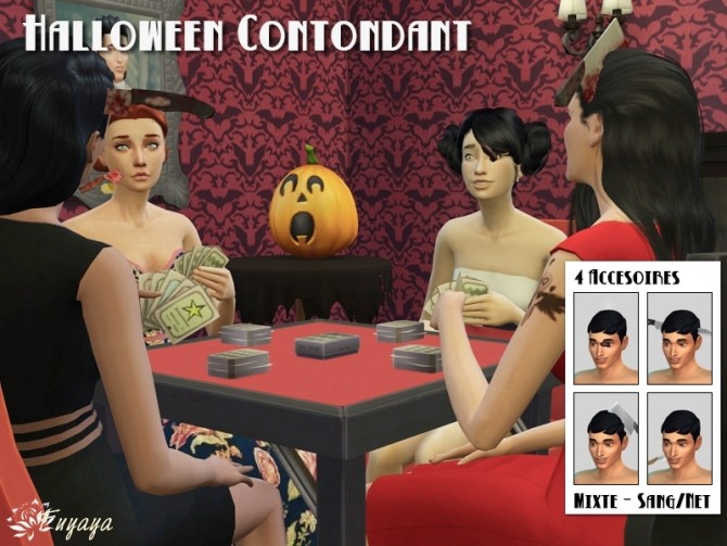 Sims 4 Halloween contondant set by Fuyaya at Sims Artists