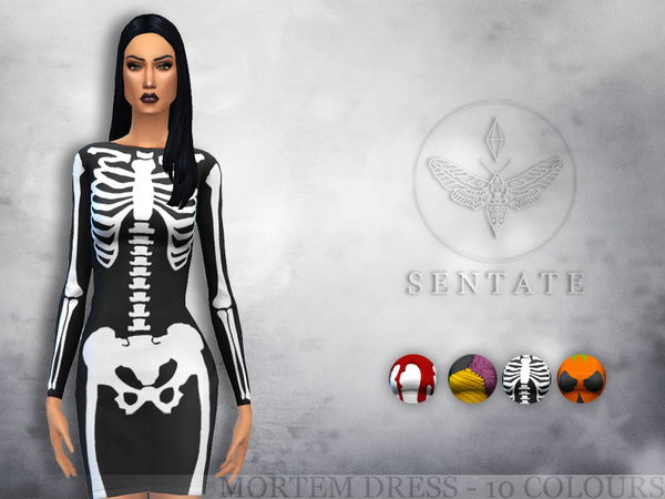 Sims 4 Mortem Dress by Sentate at TSR