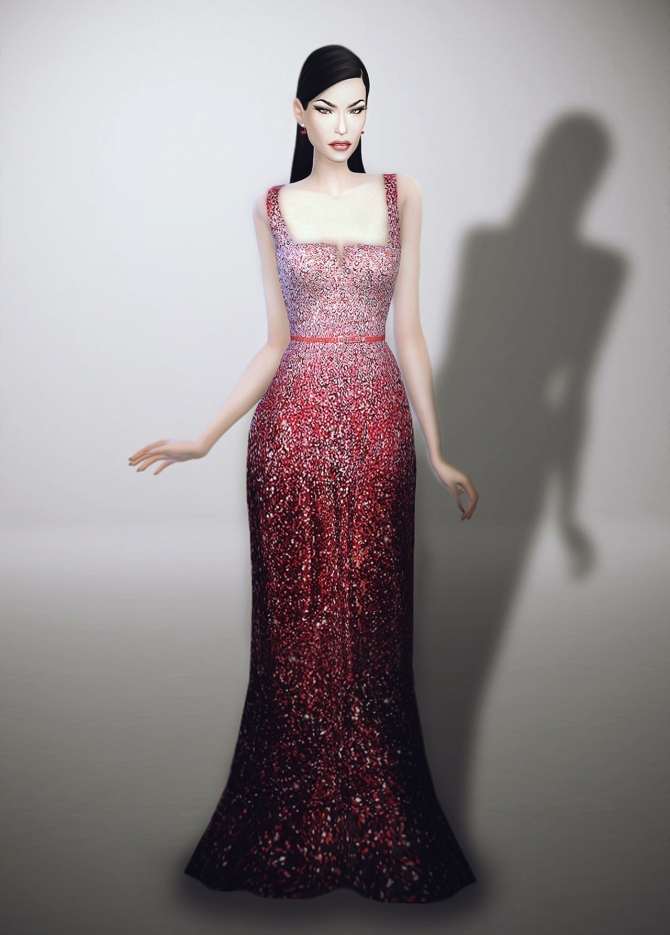 Es Fall 2014 Ombre Dress At Fashion Royalty Sims Sims 4 Updates