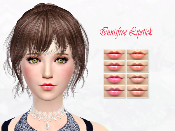 Sims 4 Innisfree Lipstick by SakuraPhan at TSR