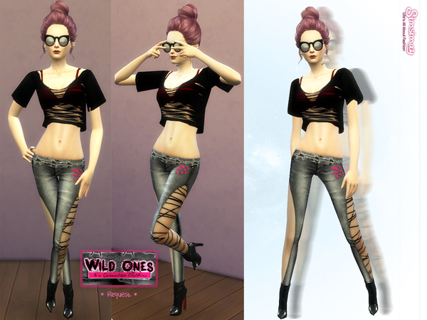 Sims 4 Wild DNA Trousers by Simsimay at TSR