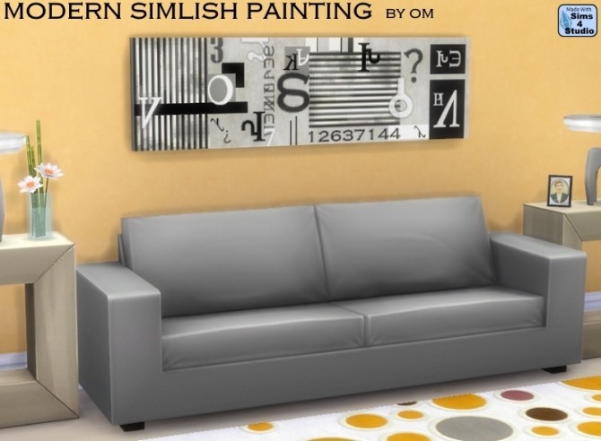 Sims 4 Modern Simlish paintings by OM at Sims 4 Studio