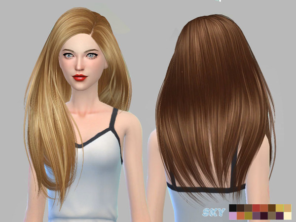 Sims 4 Hair 274 Jomin by Skysims at TSR