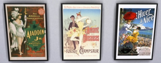 Sims 4 Vintage posters at Tukete