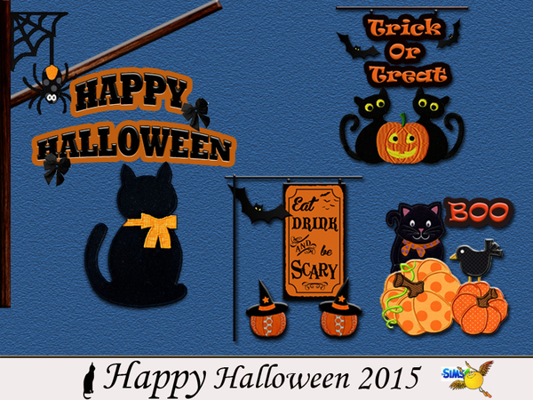 Sims 4 Happy Halloween 2015 set by evi at TSR