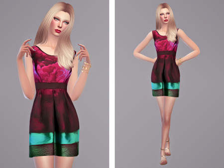 Delia Dress by tangerinesimblr at TSR » Sims 4 Updates