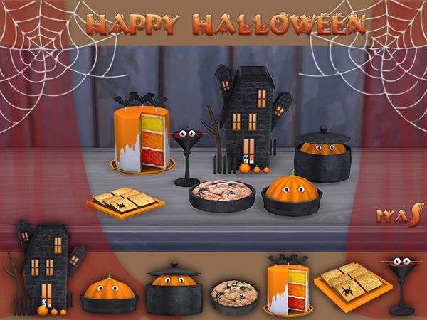 Sims 4 Happy Halloween set by soloriya at TSR