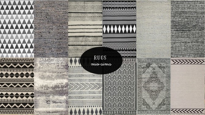 Sims 4 Cassandre rug recolors at MIO