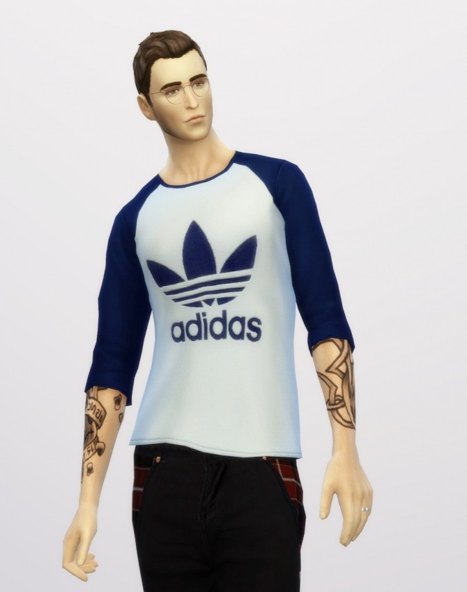 Sims 4 Raglan long sleeve t shirt at Rusty Nail
