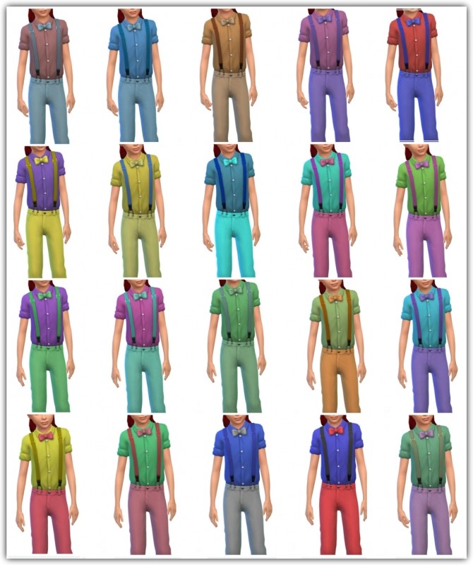 Sims 4 Rainbow Outfit For Kids at Maimouth Sims4