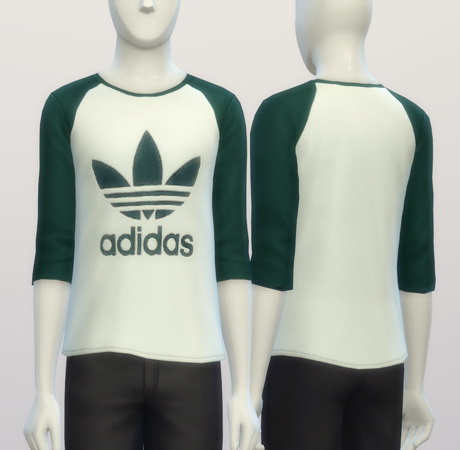 Raglan long sleeve t-shirt at Rusty Nail » Sims 4 Updates