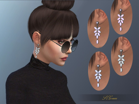 Crystals Earrings by S4Grace at TSR