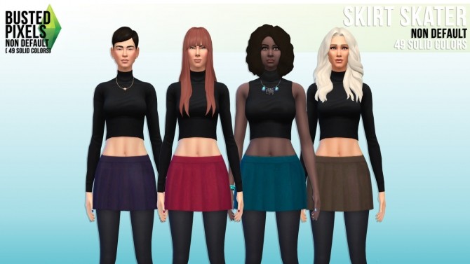 Sims 4 Skater skirt at Busted Pixels