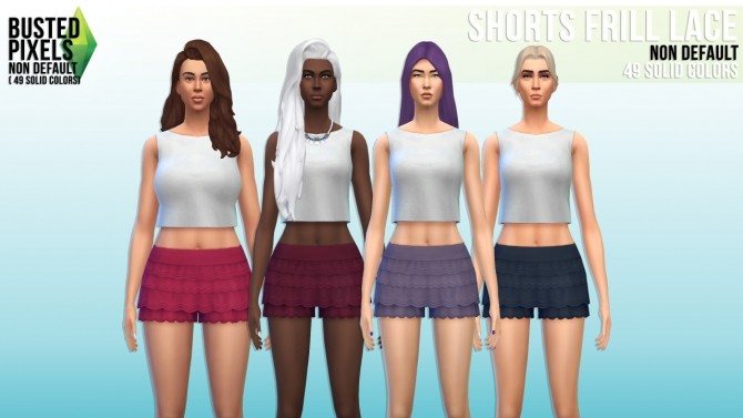 Sims 4 Frill lace shorts at Busted Pixels