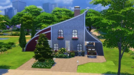 Modern House with Curvy Roofs by nathanbull10 at Mod The Sims