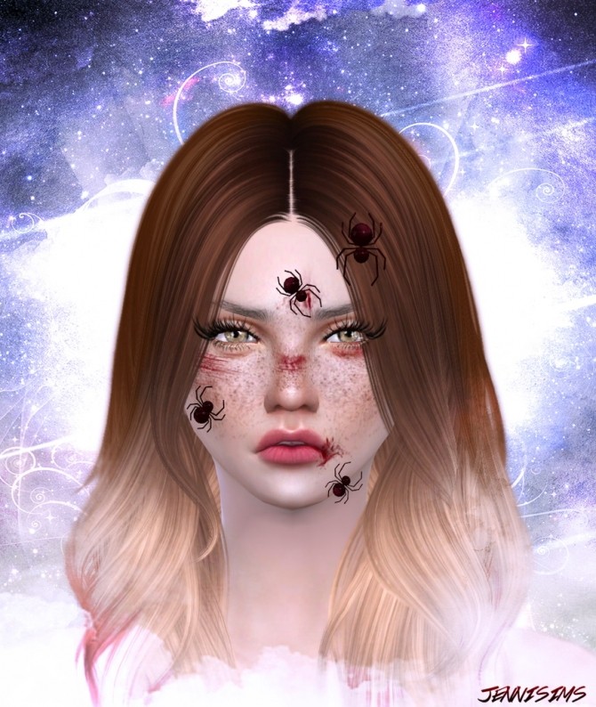 Sims 4 Spiders on the face at Jenni Sims