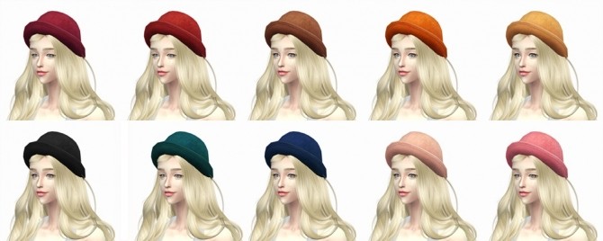 Sims 4 Small Round Hat at Paulean R
