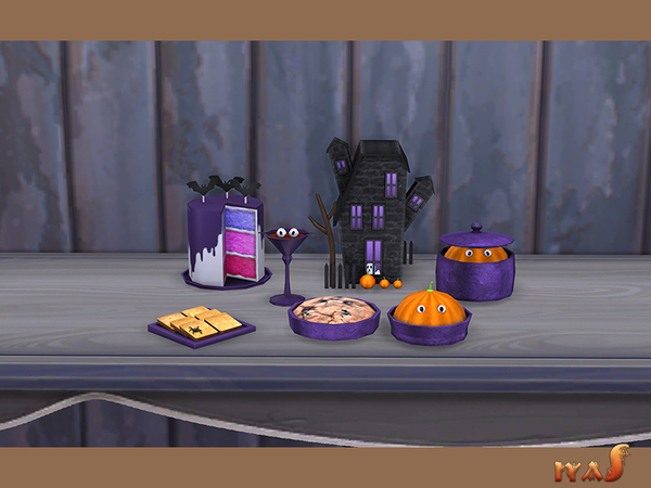 Sims 4 Happy Halloween set by soloriya at TSR
