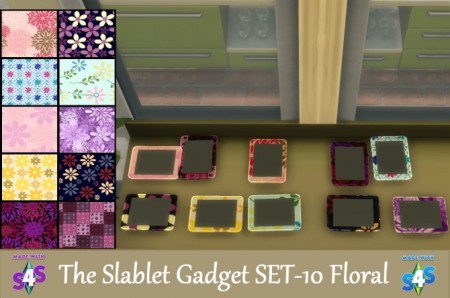 10 Floral-Slablet Gadget SET by wendy35pearly at Mod The Sims
