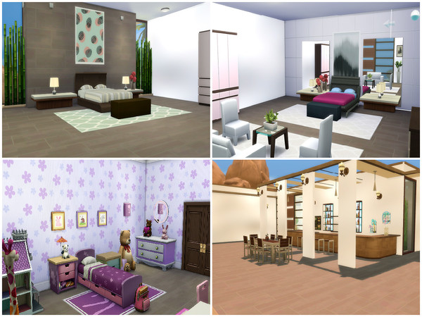 Sims 4 Chocolate and Vanilla house by millasrl at TSR