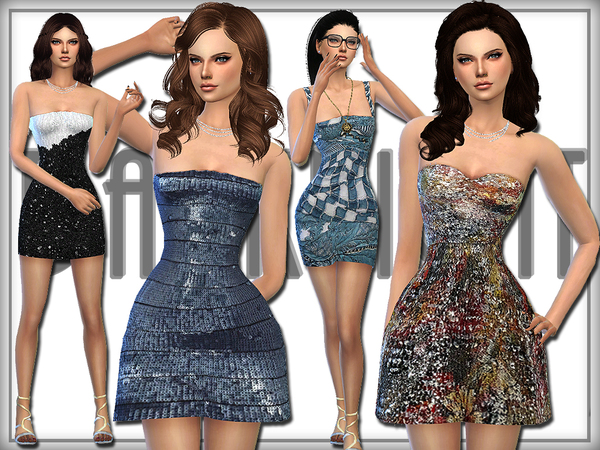 Sims 4 Mini Dresses by DarkNighTt at TSR
