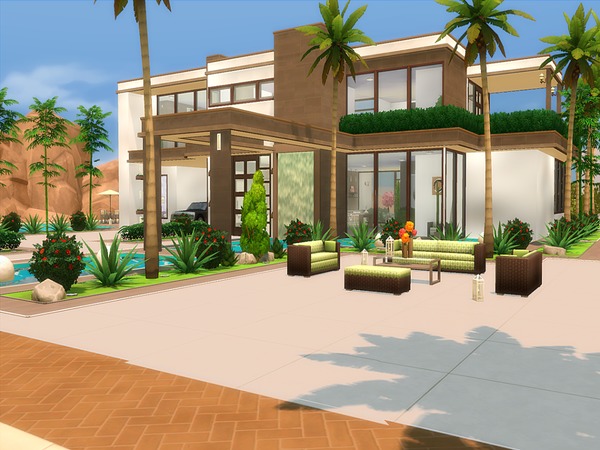 Sims 4 Chocolate and Vanilla house by millasrl at TSR