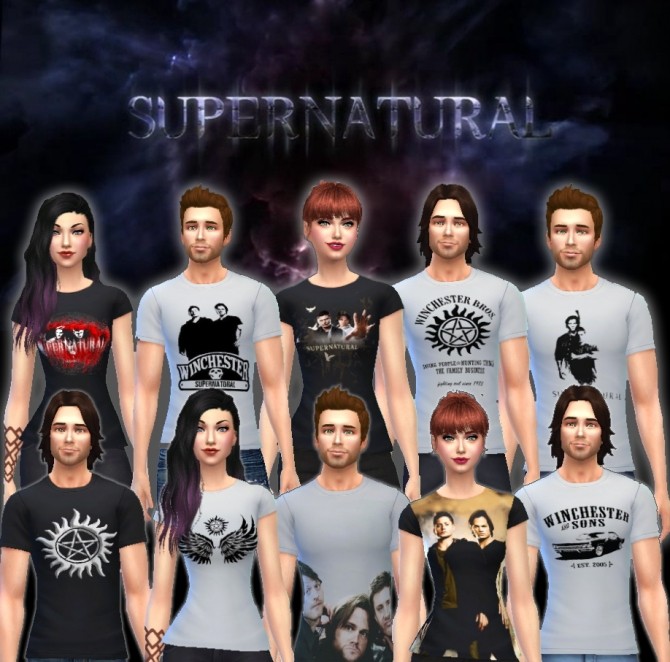 Sims 4 Supernatural shirts at Victor Miguel