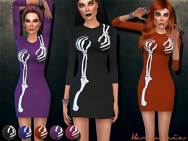 Sims 4 Cheeky Hands Halloween Mini Dress by Harmonia at TSR