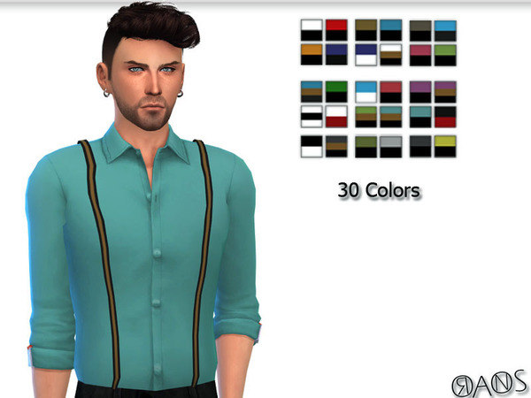 Sims 4 Suspender Shirt by OranosTR at TSR