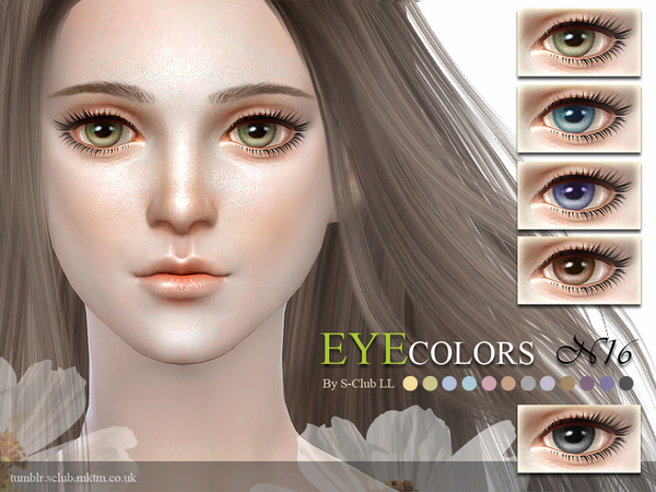 Sims 4 Eyecolors 16 by S Club LL at TSR