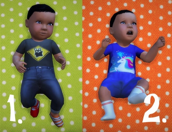 Sims 4 Baby Overrides: Set 2  Medium Skin/Boy/Blue Eyes at Budgie2budgie