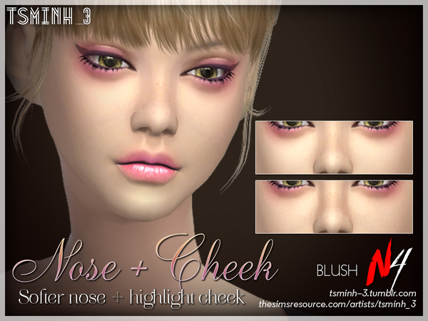 Sims 4 Nose + Cheek Blush by tsminh 3 at TSR