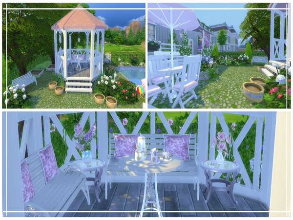 Sims 4 Pink Cottage by sharon337 at TSR