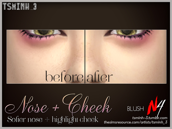 Sims 4 Nose + Cheek Blush by tsminh 3 at TSR
