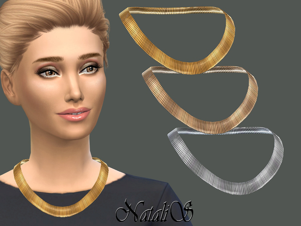 Sims 4 Flat Chain Necklace by NataliS at TSR