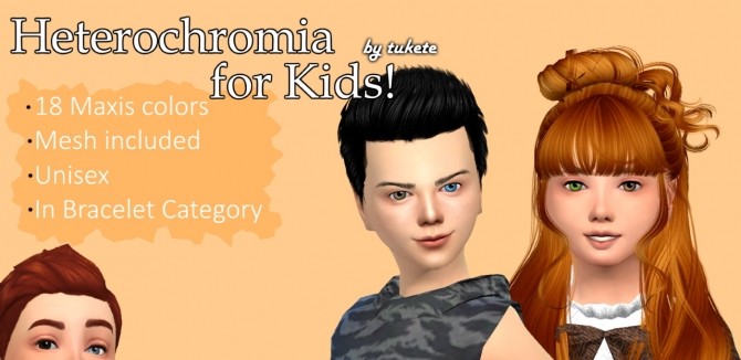 Sims 4 Heterochromia for Kids at Tukete