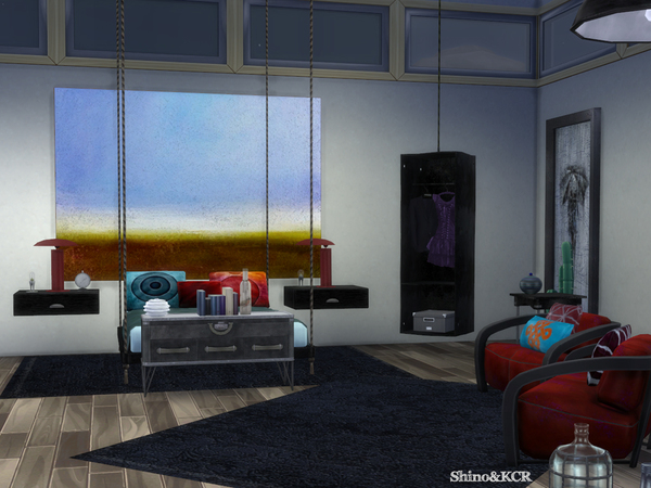 Sims 4 Bedroom Loft by ShinoKCR at TSR