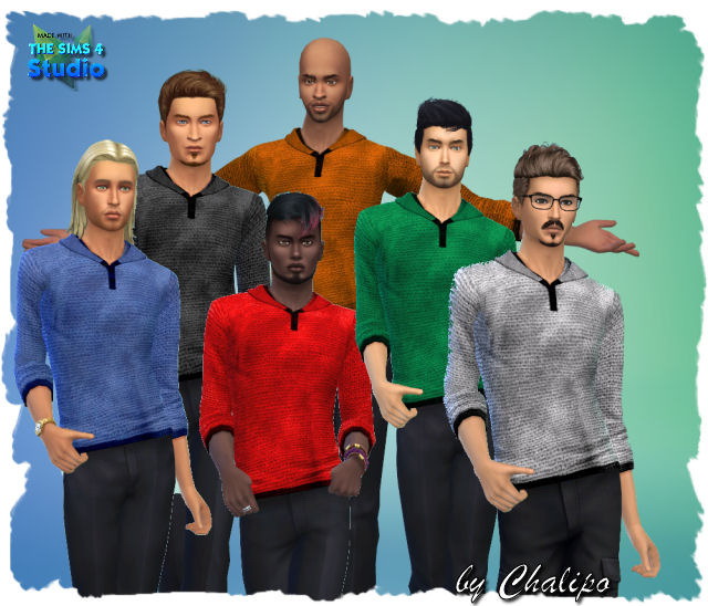 Sims 4 Male sweaters + dress by Chalipo at All 4 Sims