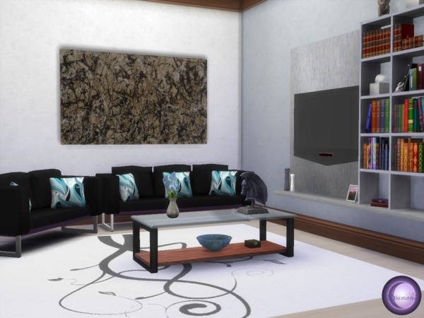 Sims 4 Bezau Livingroom Set by D2Diamond at TSR
