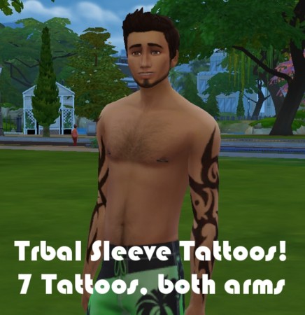 Tribal Sleeve Tattoos! by Kitty25939 at Mod The Sims