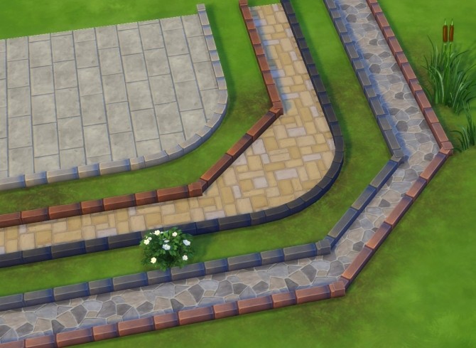 Sims 4 Very Low Stone Wall by plasticbox at Mod The Sims